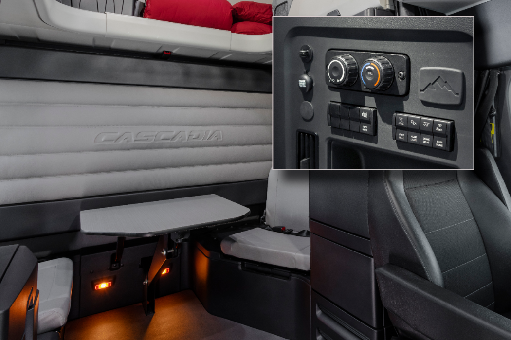New Battery Powered HVAC system in new Freightliner Cascadia models.