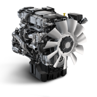 The Detroit DD8 engine with variable cam phasing for improved aftertreatment system performance.